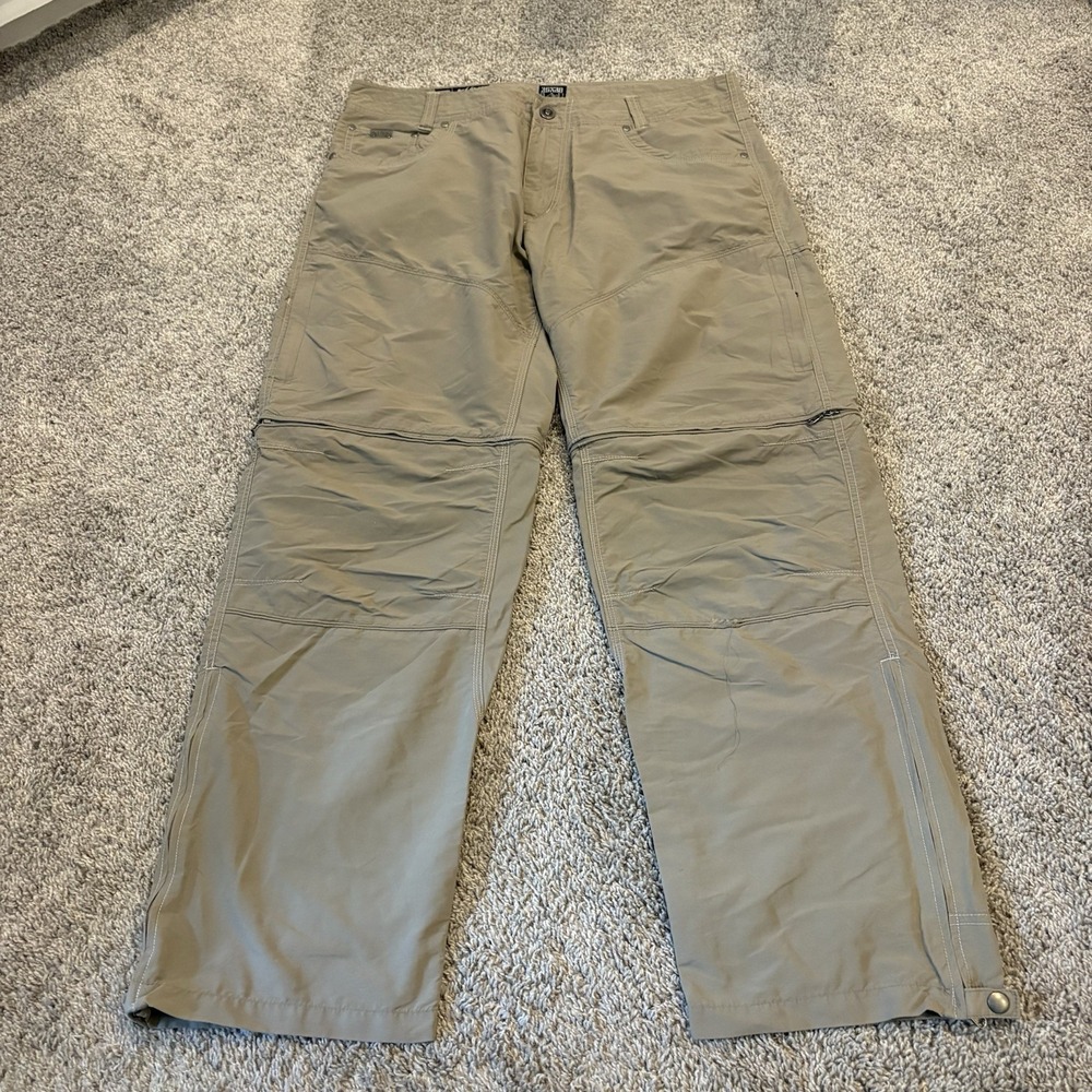 Kuhl Liberator Convertible Pants Mens 36x30 Khaki Stealth Cargo Zip Off Hiking